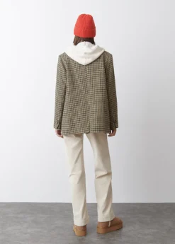 Brownie Spain Americana Cruzada Pata De Gallo Con Lana-Mujer Abrigos Y Chaquetas