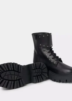 Brownie Spain Bota Acordonada Tachas-Mujer Zapatos