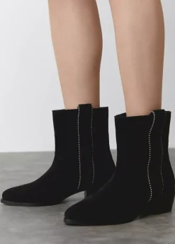 Brownie Spain Botin Alto Tiras Bolitas Piel-Mujer Zapatos