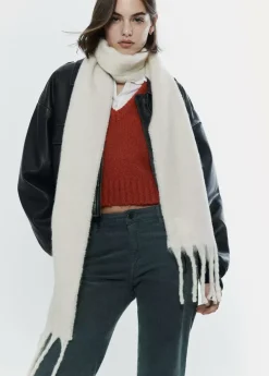 Brownie Spain Bufanda Gruesa Estrecha Lisa Flecos-Mujer Otros Accesorios