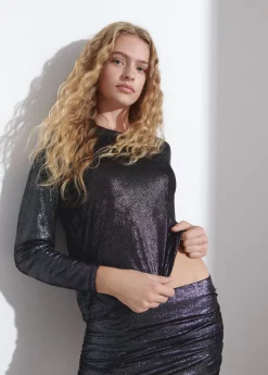 Brownie Spain Camiseta Apertura Hombros Brillo-Mujer Camisetas