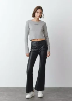 Brownie Spain Camiseta Baby Tee Manga Larga-Mujer Camisetas