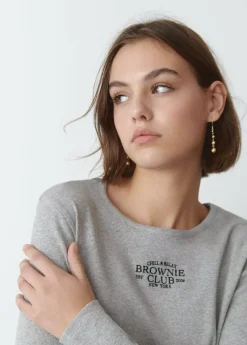 Brownie Spain Camiseta Baby Tee Manga Larga-Mujer Camisetas