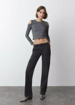 Brownie Spain Camiseta Escote Hombros Rayas-Mujer Camisetas