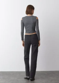 Brownie Spain Camiseta Escote Hombros Rayas-Mujer Camisetas