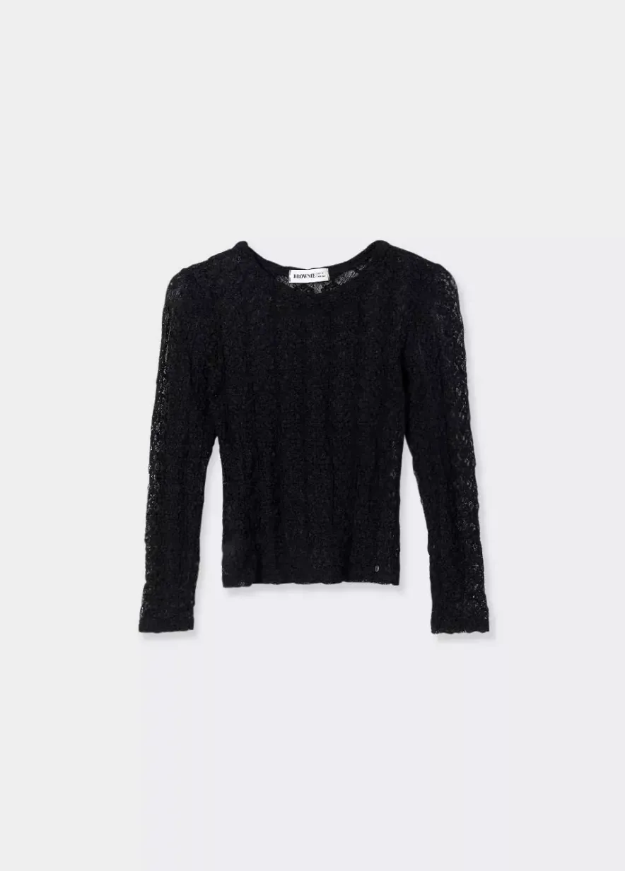 Brownie Spain Camiseta Lace Manga Larga-Mujer Camisetas