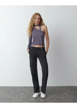 Brownie Spain Camiseta Manga Larga Asimetrica Chocker-Mujer Camisetas