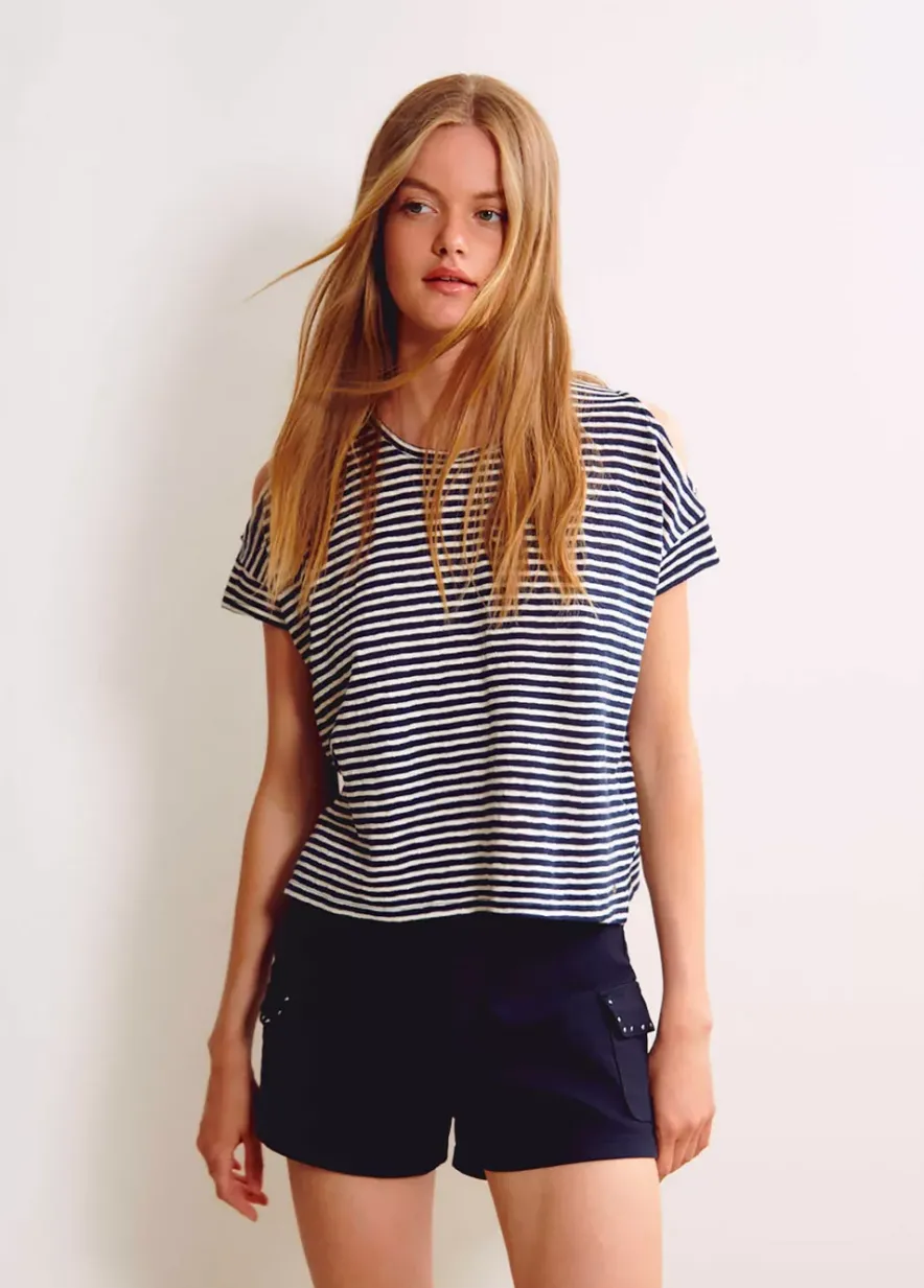 Brownie Spain Camiseta Rayas Apertura-Mujer Camisetas