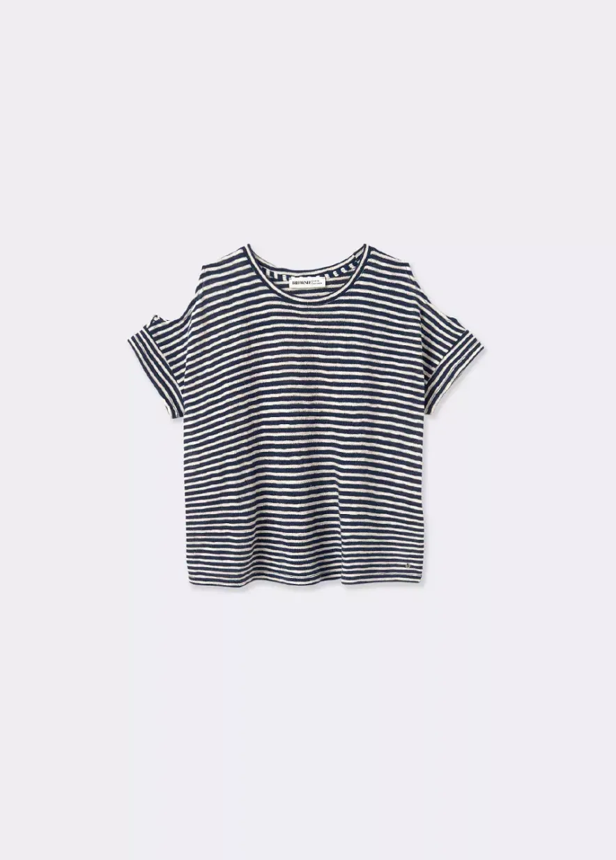 Brownie Spain Camiseta Rayas Apertura-Mujer Camisetas