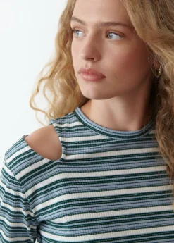 Brownie Spain Camiseta Rayas Cut Out-Mujer Camisetas