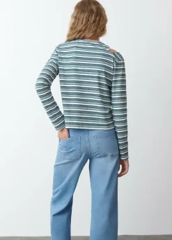 Brownie Spain Camiseta Rayas Cut Out-Mujer Camisetas