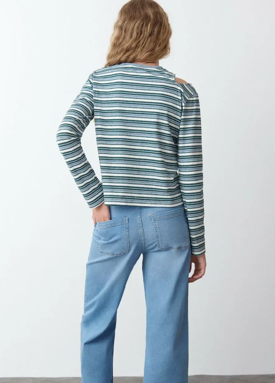 Brownie Spain Camiseta Rayas Cut Out-Mujer Camisetas