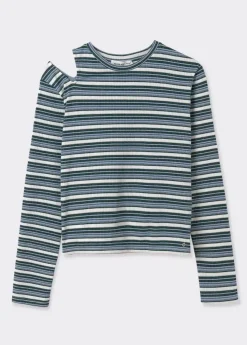 Brownie Spain Camiseta Rayas Cut Out-Mujer Camisetas