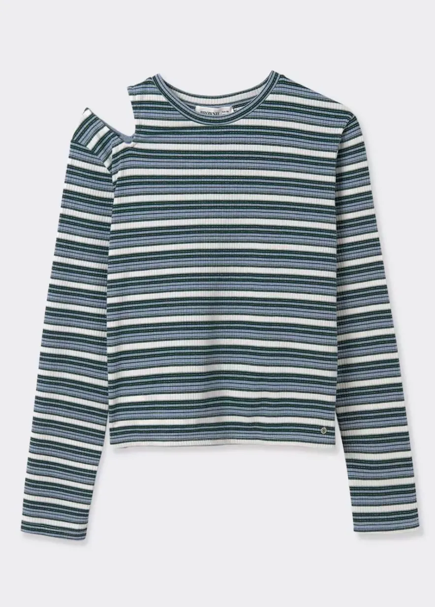Brownie Spain Camiseta Rayas Cut Out-Mujer Camisetas