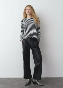 Brownie Spain Camiseta Rayas Cut Out Hombros-Mujer Camisetas