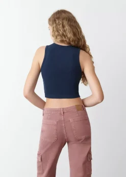 Brownie Spain Camiseta Sin Manga Bordada-Mujer Camisetas