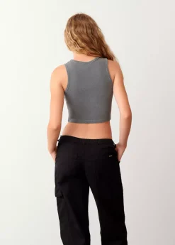 Brownie Spain Camiseta Sin Manga Bordada-Mujer Camisetas