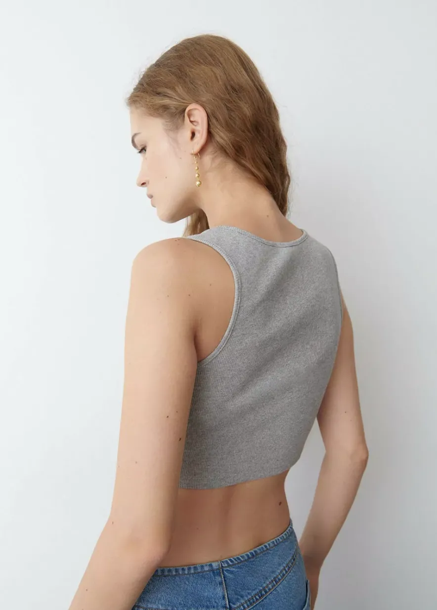 Brownie Spain Camiseta Sin Manga Gris-Mujer Camisetas