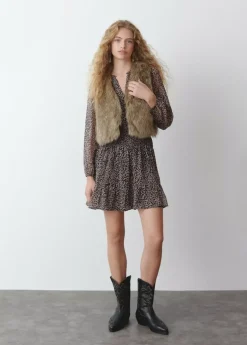 Brownie Spain Chaleco Cropped Efecto Pelo-Mujer Abrigos Y Chaquetas