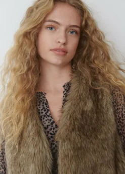 Brownie Spain Chaleco Cropped Efecto Pelo-Mujer Abrigos Y Chaquetas