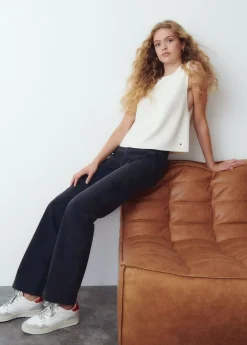 Brownie Spain Chaleco Cuello Redondo Punto-Mujer Jerséis