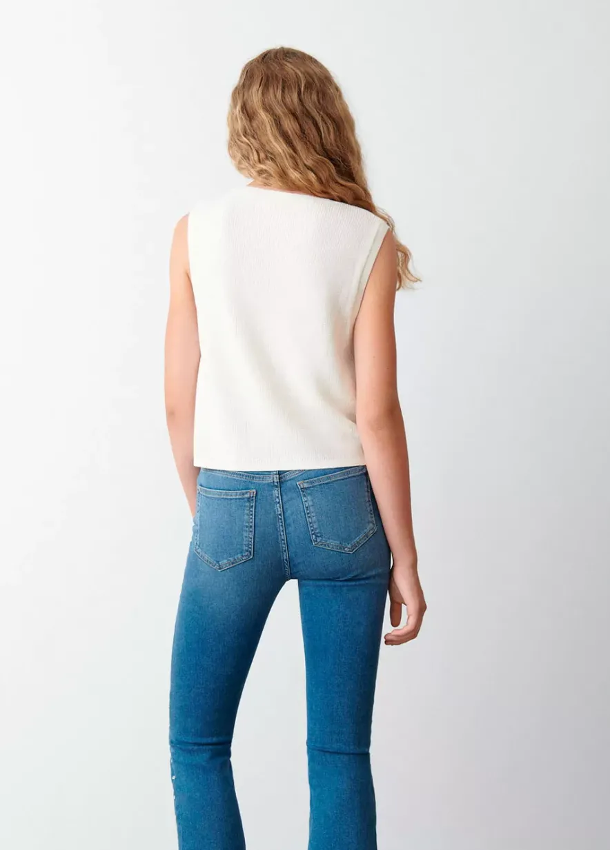 Brownie Spain Chaleco Cuello Redondo Punto-Mujer Jerséis