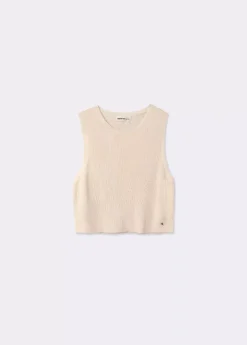 Brownie Spain Chaleco Cuello Redondo Punto-Mujer Jerséis