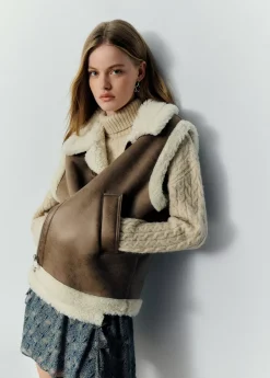 Brownie Spain Chaleco Doblefaz Efecto Piel-Mujer Abrigos Y Chaquetas