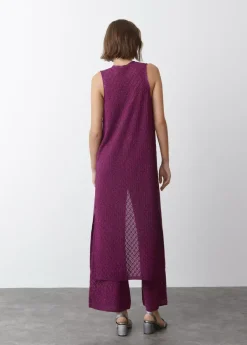 Brownie Spain Chaleco Largo Hilo Metalizado-Mujer Jerséis