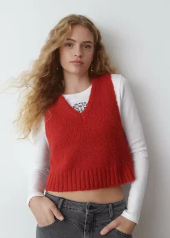 Brownie Spain Chaleco Pico Punto-Mujer Jerséis