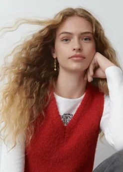 Brownie Spain Chaleco Pico Punto-Mujer Jerséis