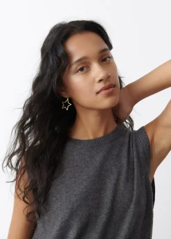 Brownie Spain Chaleco Punto Fino Cuello Red-Mujer Jerséis