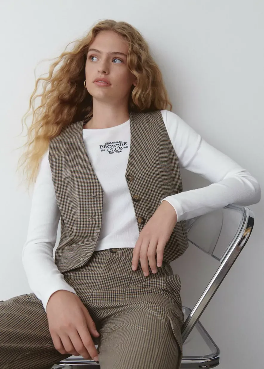 Brownie Spain Chaleco Sastre Cuadros-Mujer Tops