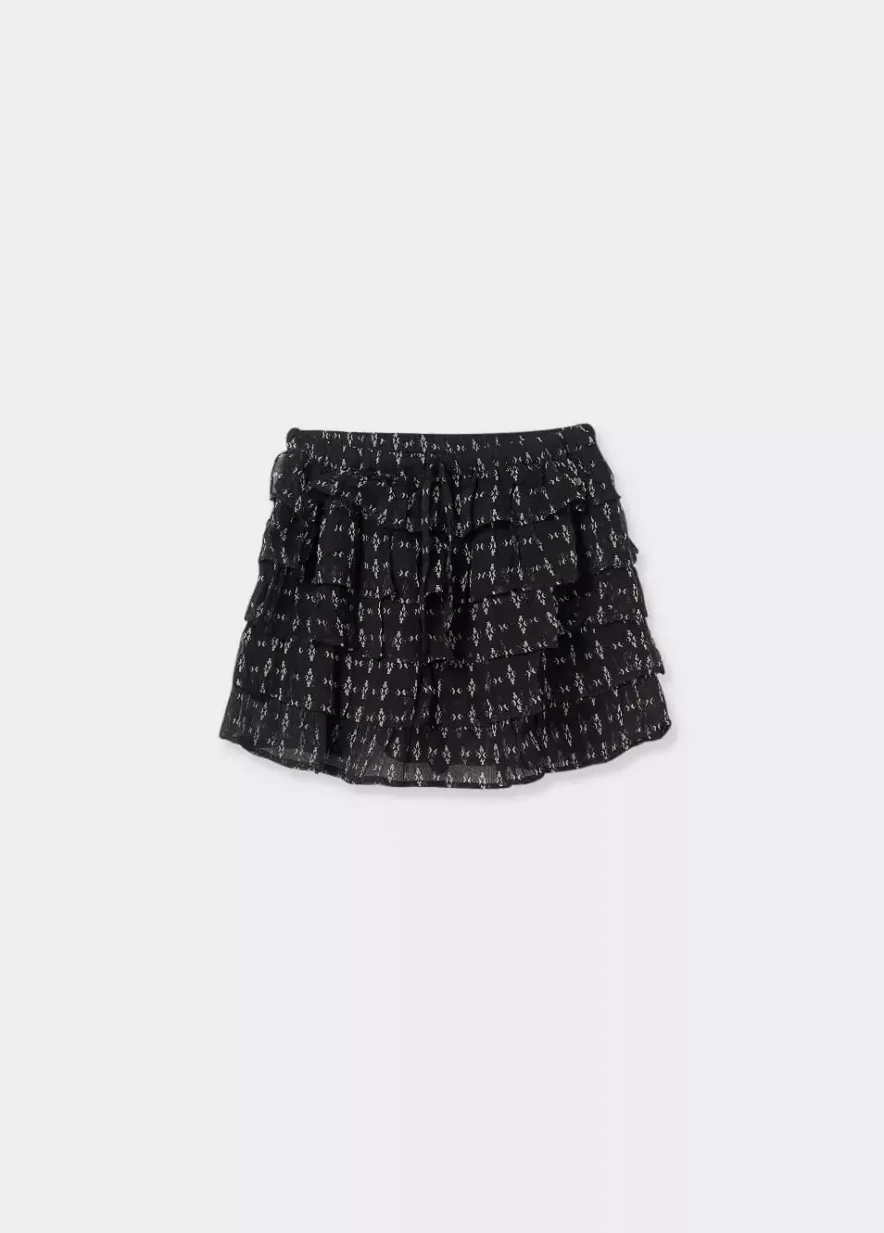 Brownie Spain Falda Corta Cuatro Volantes-Mujer Faldas