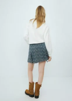 Brownie Spain Falda Corta Picos Estampada-Mujer Faldas