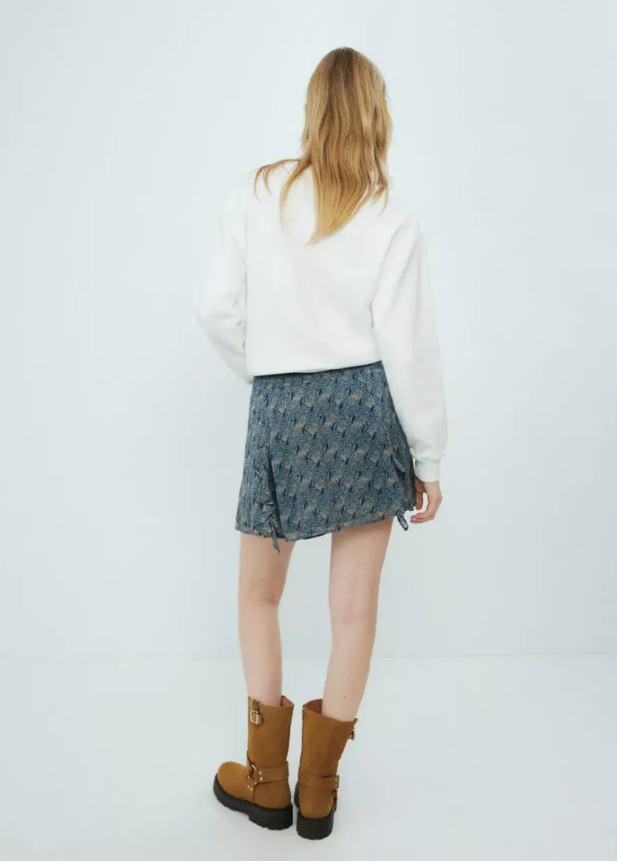 Brownie Spain Falda Corta Picos Estampada-Mujer Faldas