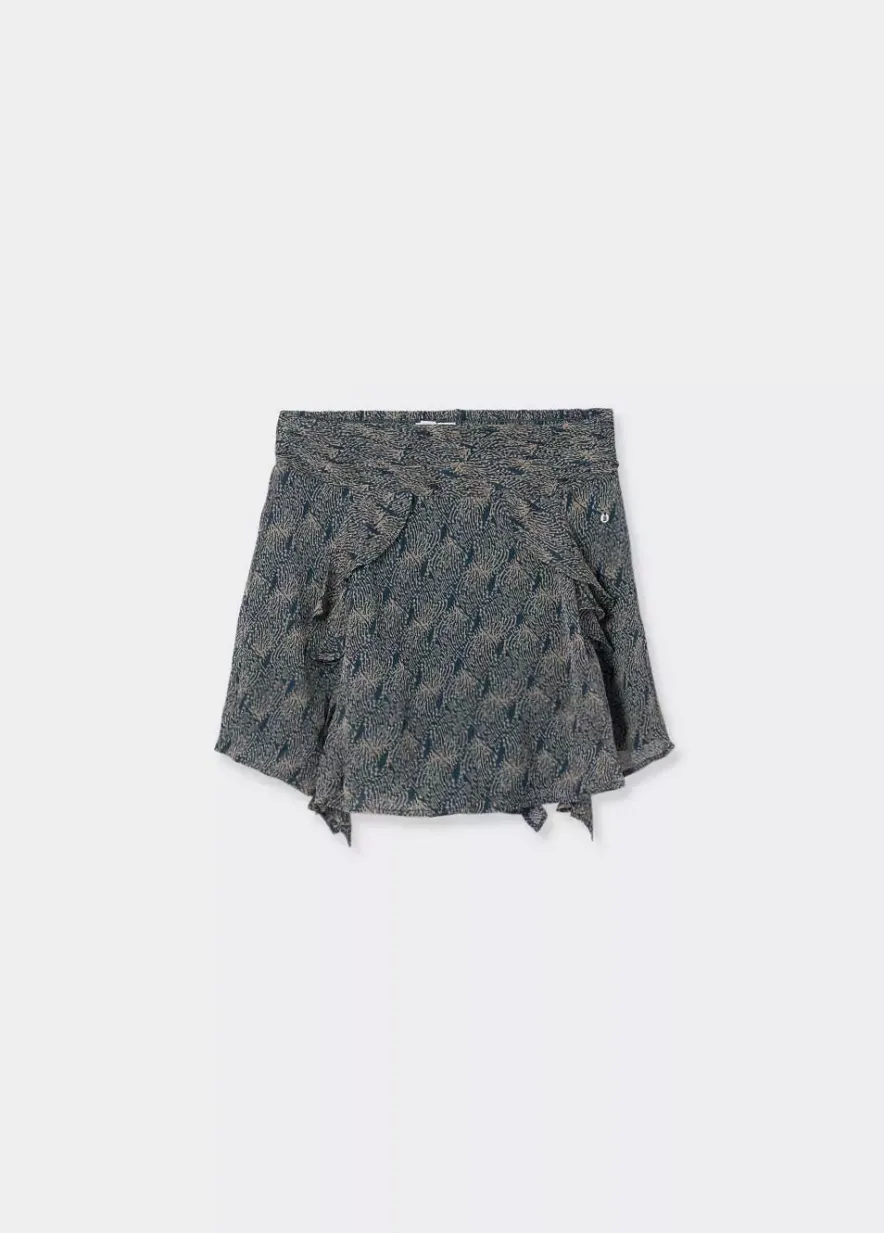 Brownie Spain Falda Corta Picos Estampada-Mujer Faldas