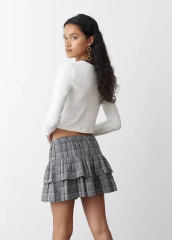 Brownie Spain Falda Cuadros Con Lino-Mujer Faldas