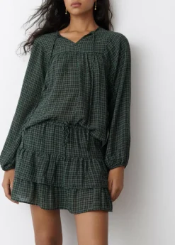 Brownie Spain Falda Cuadros Volantes-Mujer Faldas