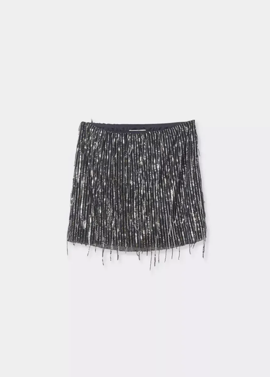 Brownie Spain Falda Flecos Lentejuelas-Mujer Faldas