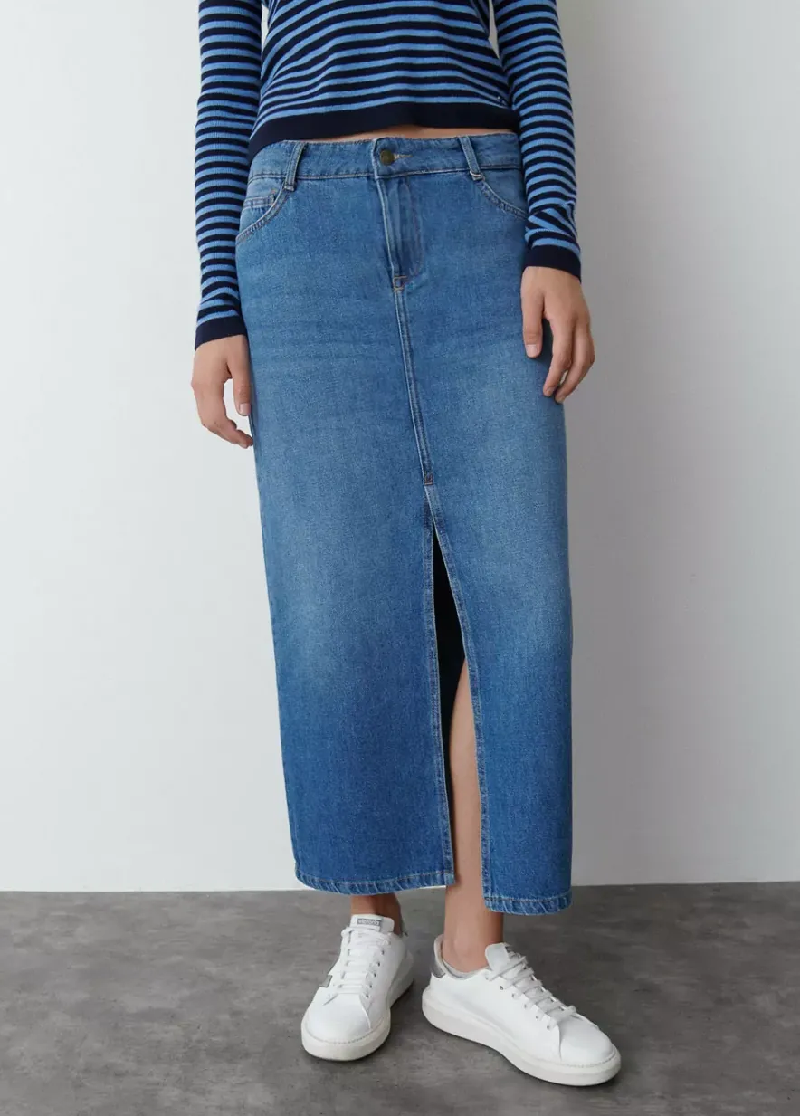 Brownie Spain Falda Larga Twill-Mujer Faldas