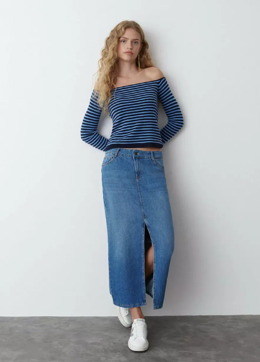 Brownie Spain Falda Larga Twill-Mujer Faldas