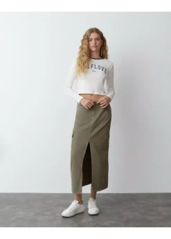 Brownie Spain Falda Larga Twill-Mujer Faldas