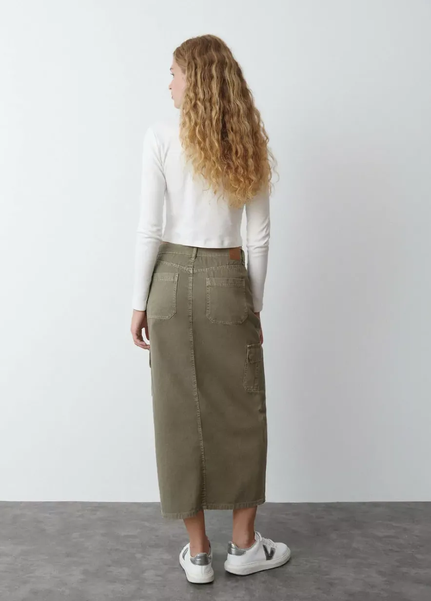 Brownie Spain Falda Larga Twill-Mujer Faldas