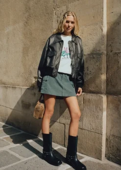 Brownie Spain Falda Pana Bolsillos Cargo-Mujer Faldas