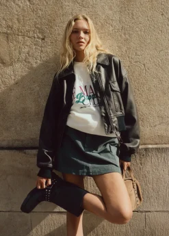 Brownie Spain Falda Pana Bolsillos Cargo-Mujer Faldas