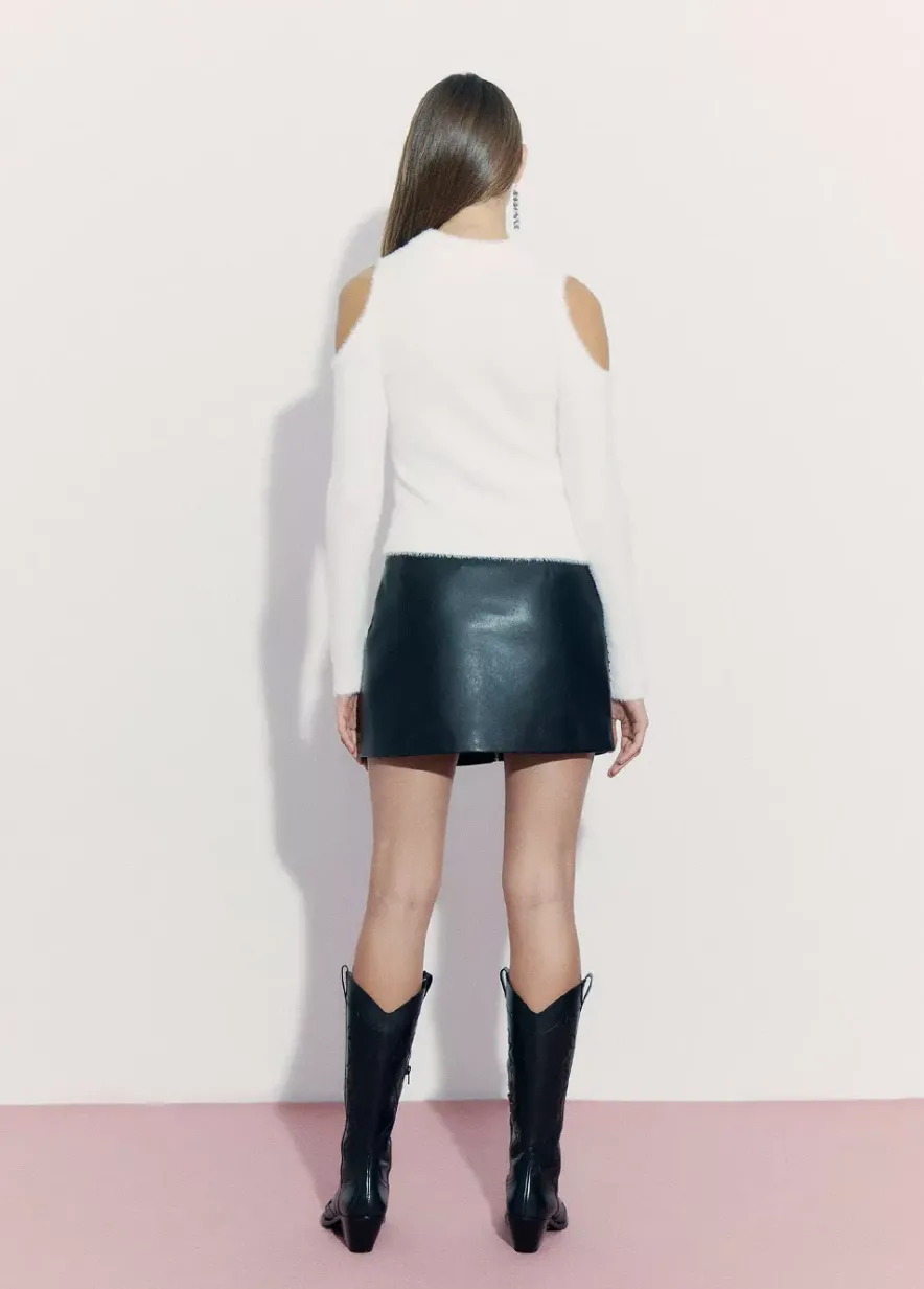 Brownie Spain Falda Pu Cremallera Y Tachas-Mujer Faldas