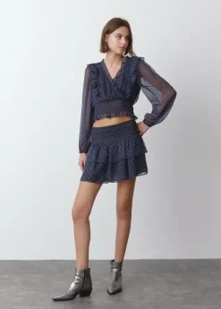 Brownie Spain Falda Volantes Cintura Smock-Mujer Faldas