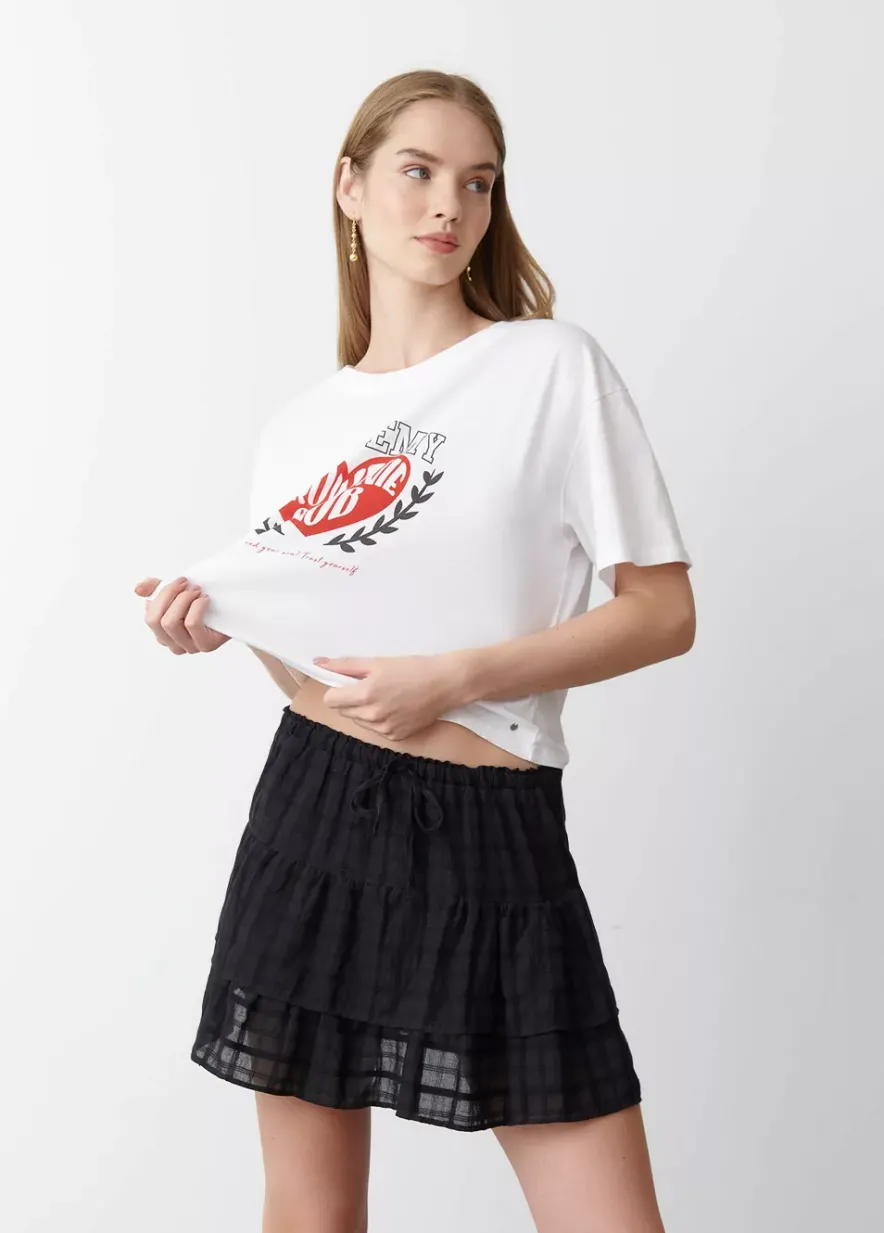 Brownie Spain Falda Volantes Textura-Mujer Faldas