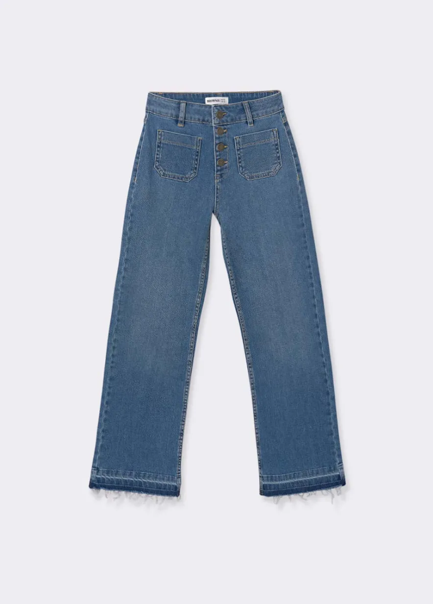 Brownie Spain Jeans Culotte Botones Frontales-Mujer Jeans